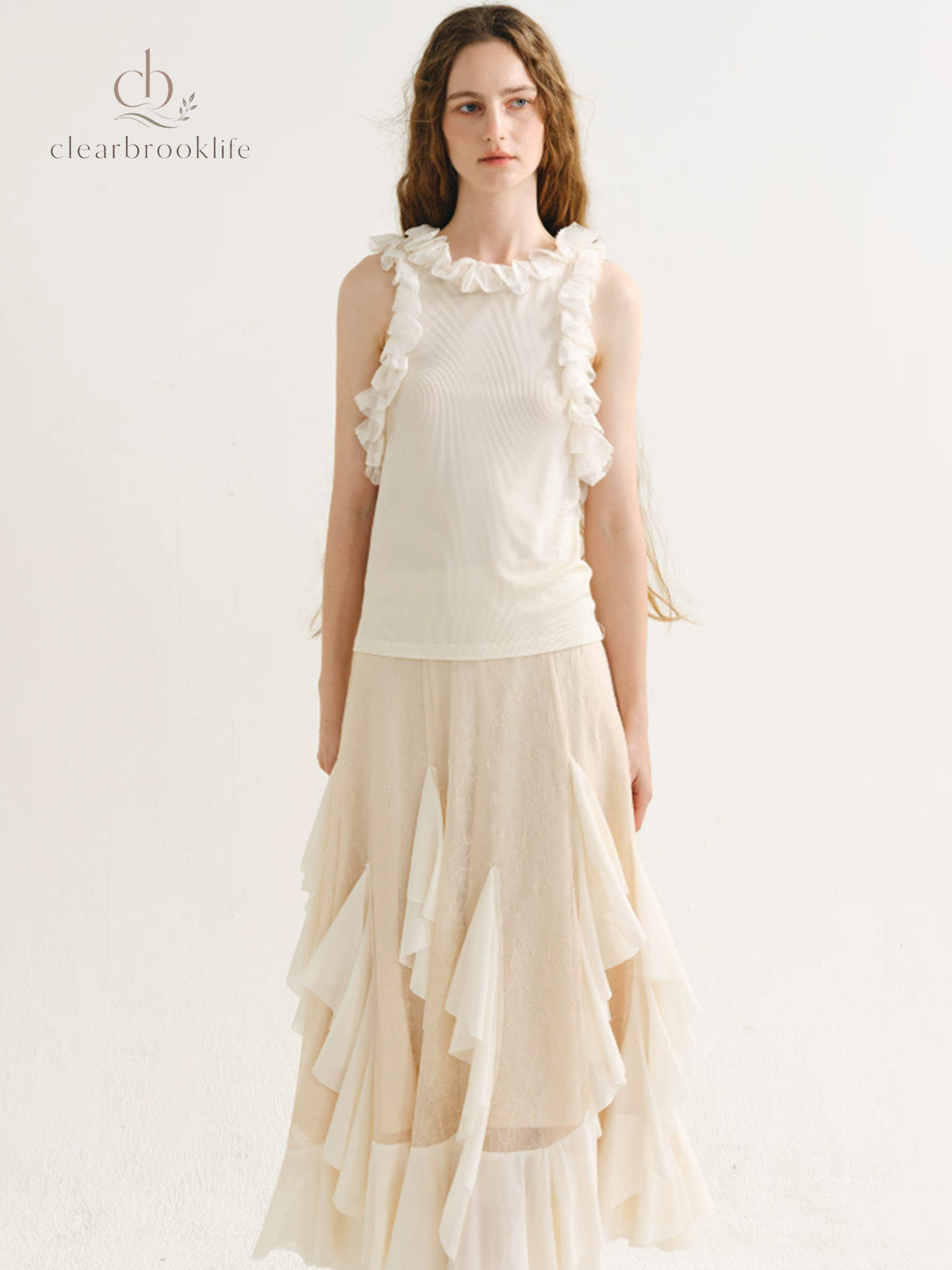 Aveline Silk Ruffle Tank