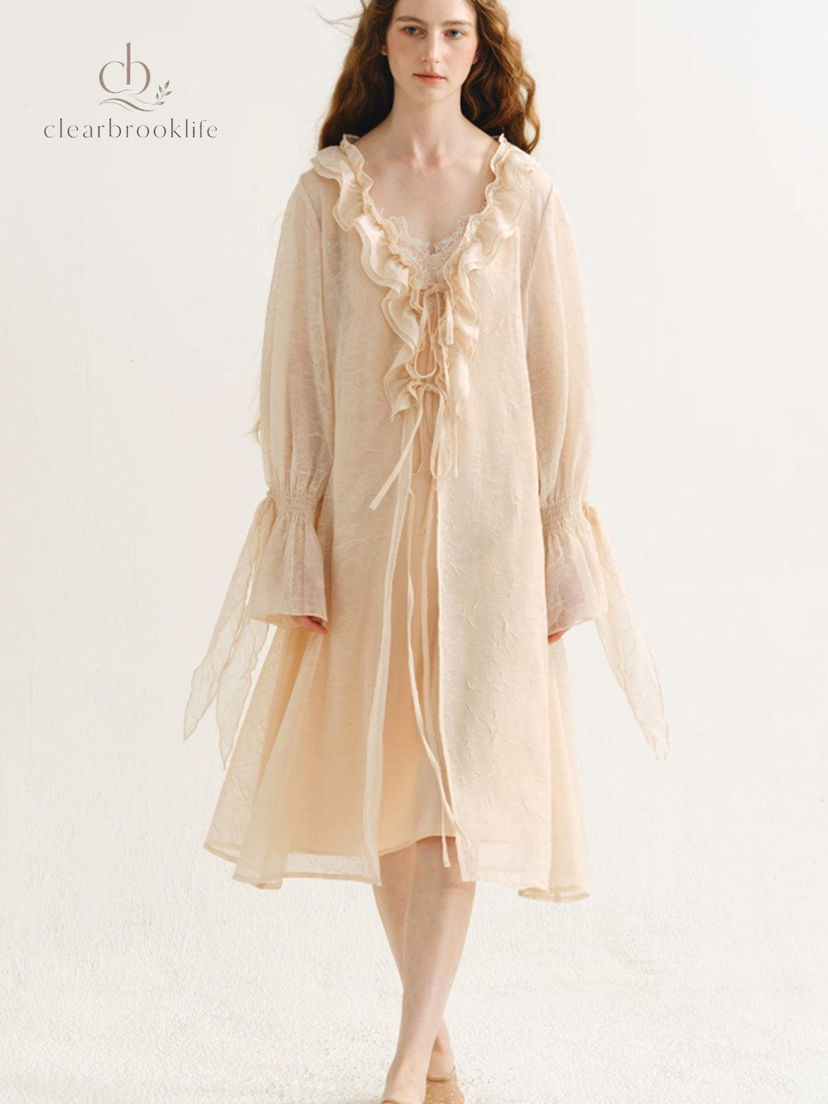 Celina Shimmer Pleated Dress Set