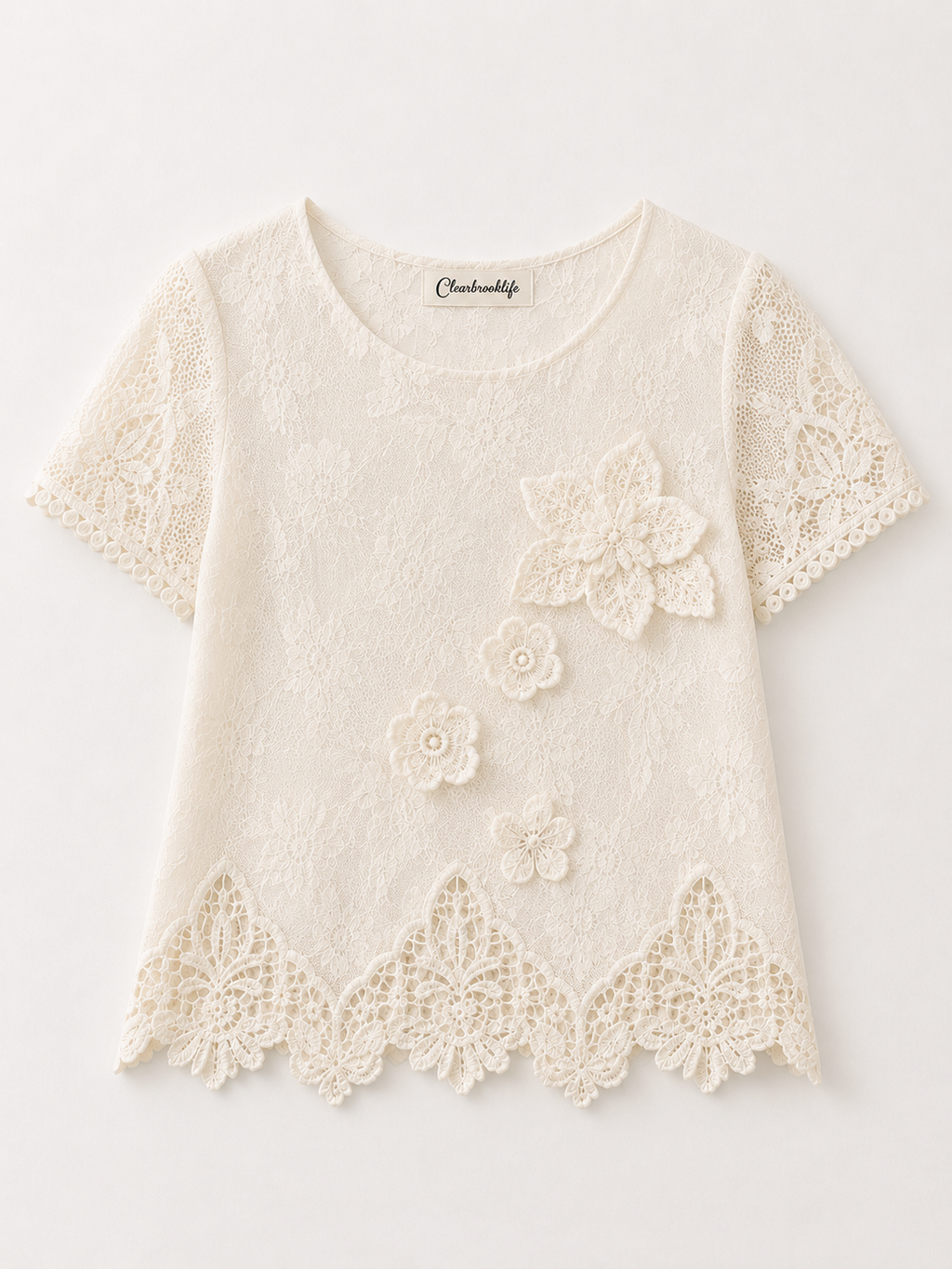 Fiora Crochet Blossom Tee