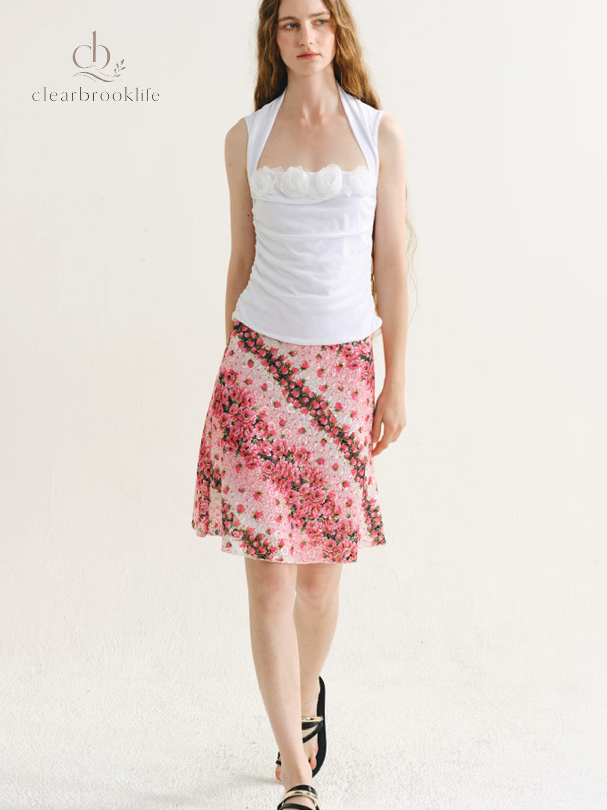 Rosalie Rose Print Mini Skirt
