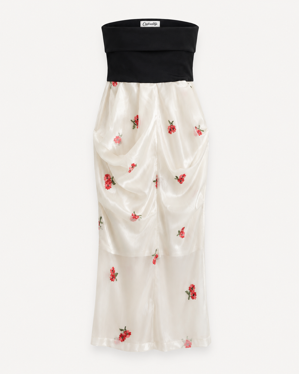 Rosette Embroidered Corset Dress
