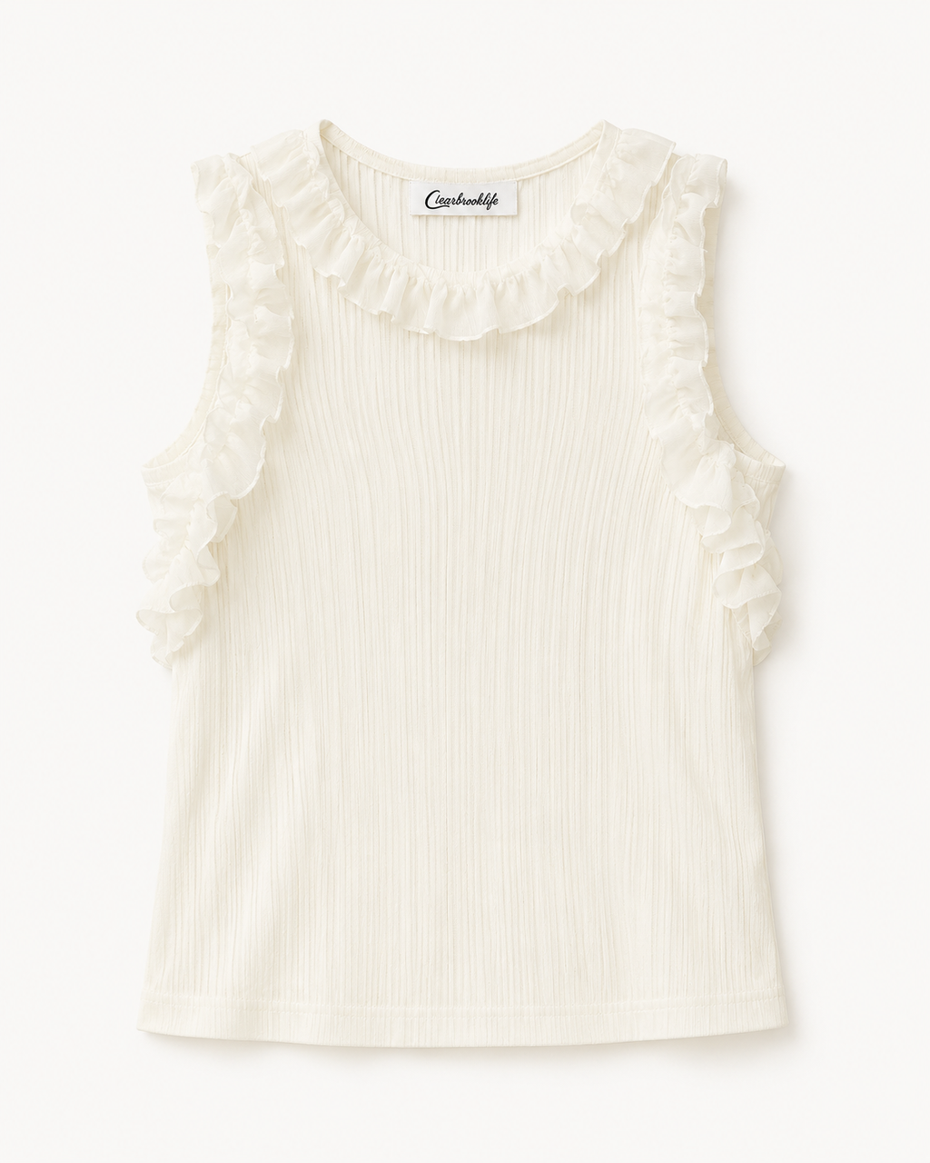 Aveline Silk Ruffle Tank
