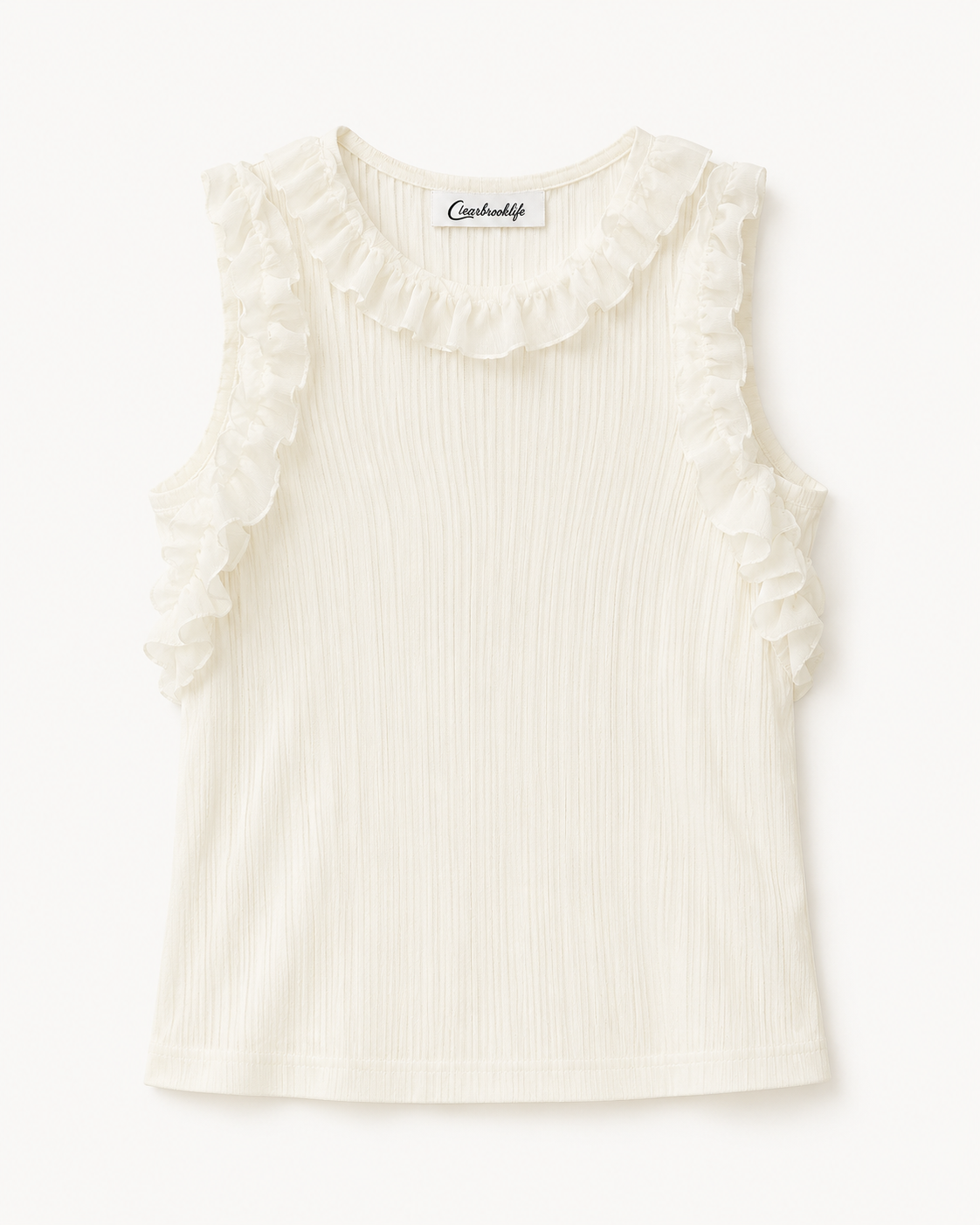 Aveline Silk Ruffle Tank