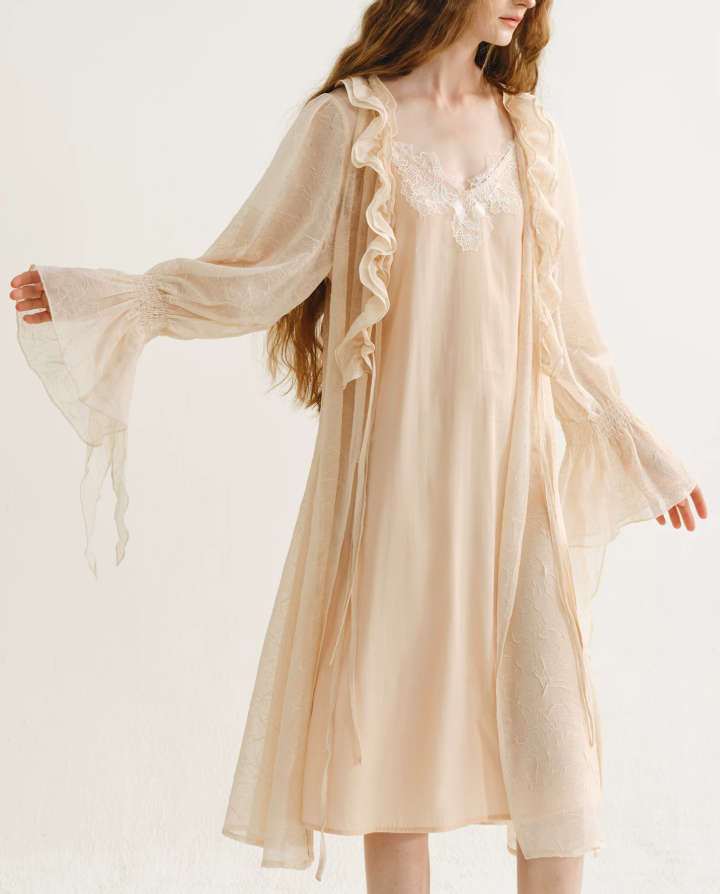 Celina Shimmer Pleated Dress Set
