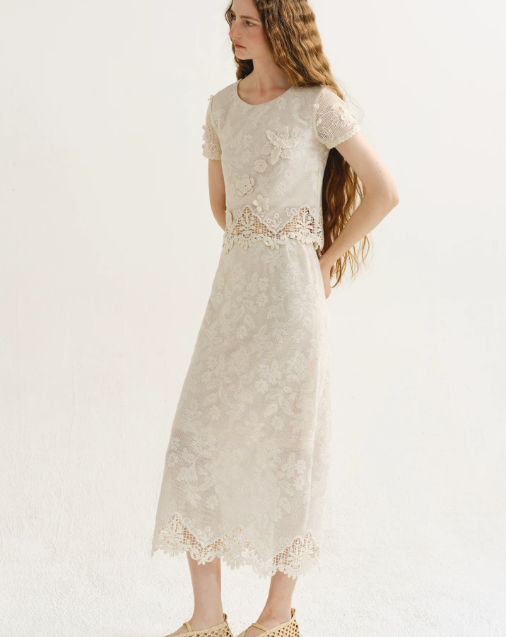 Fiora Crochet Blossom Tee