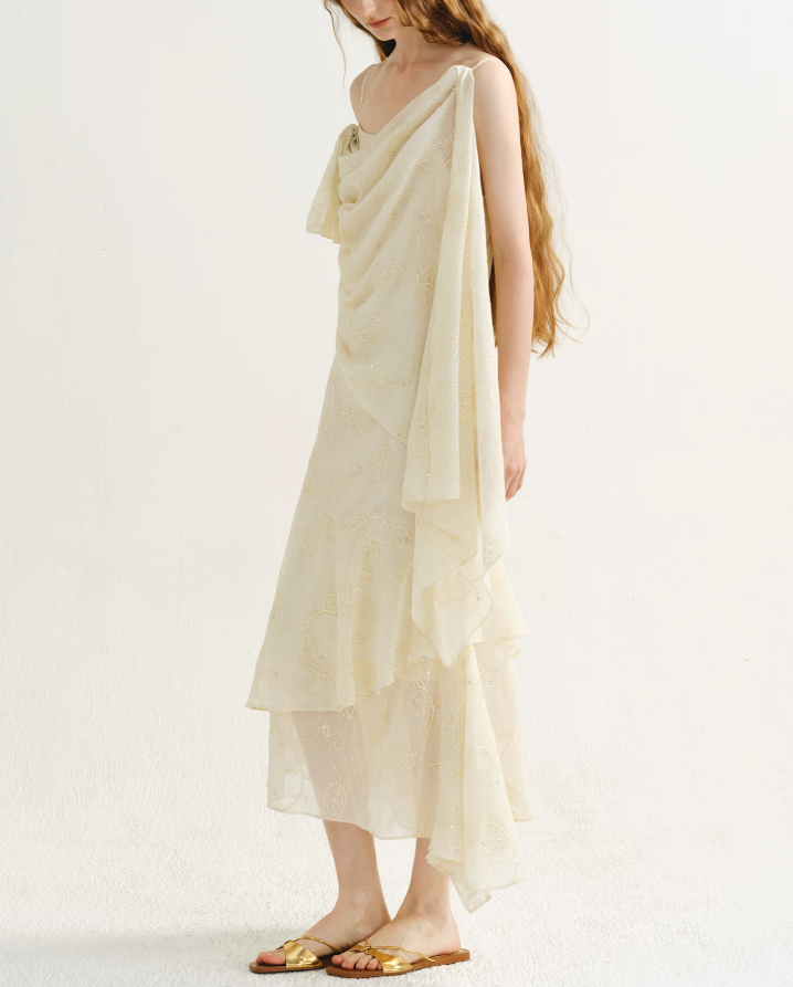 Lumina Sequin Cascade Dress