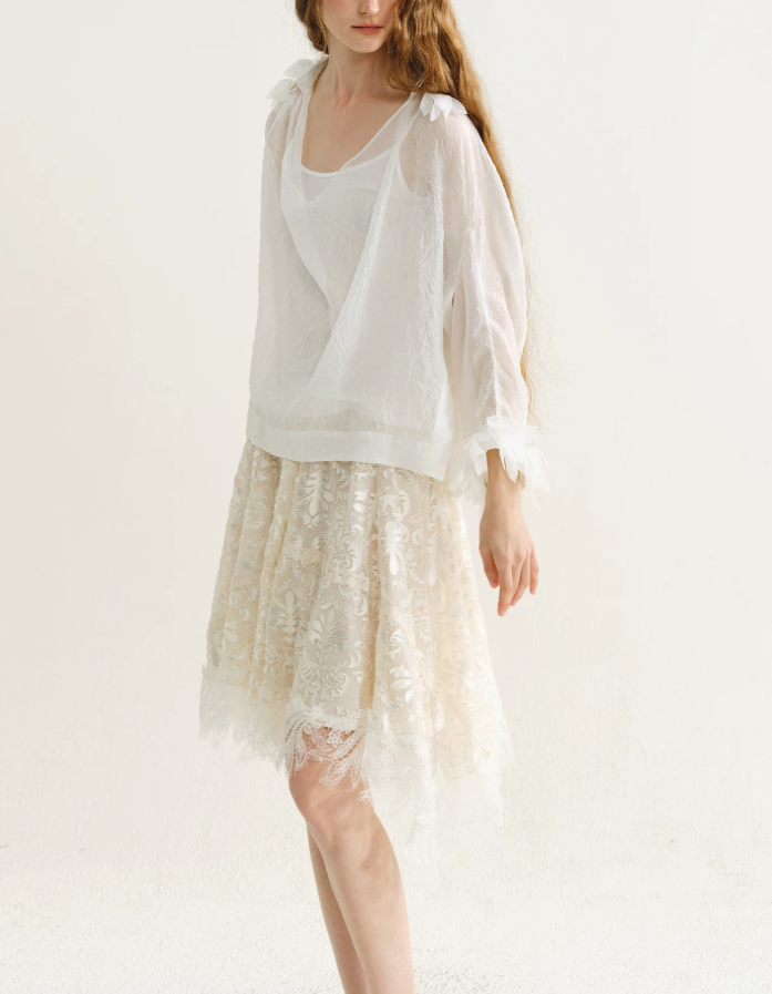 Noelle Burnout Floral Skirt
