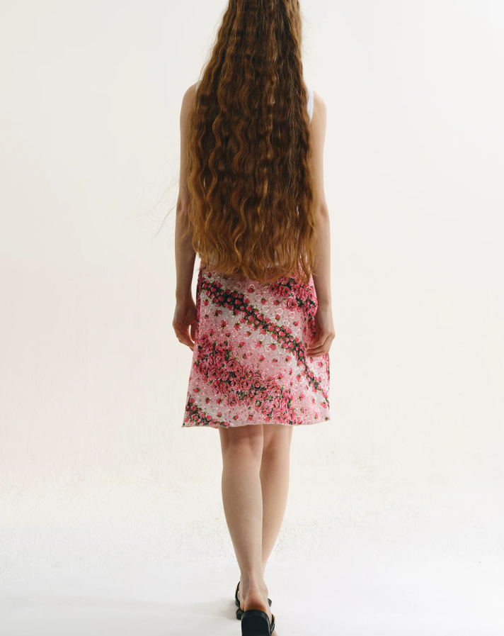 Rosalie Rose Print Mini Skirt