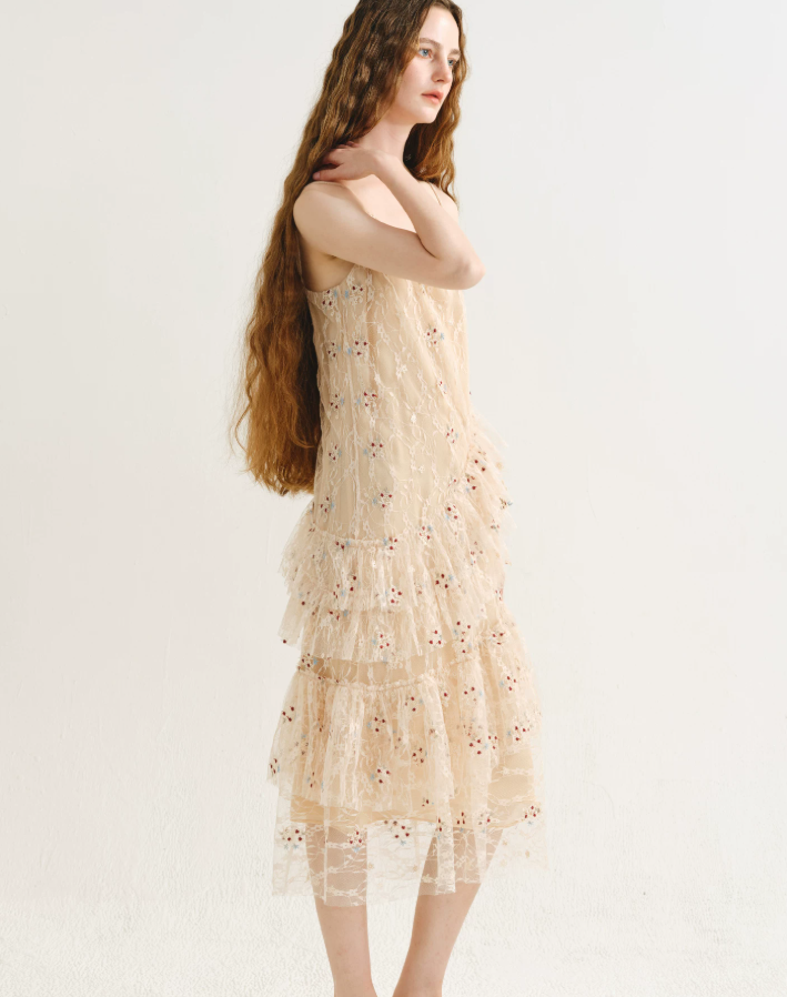 Lunaria Cascade Lace Dress
