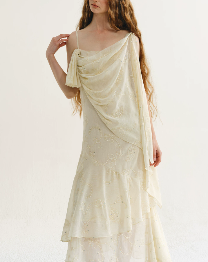 Lumina Sequin Cascade Dress