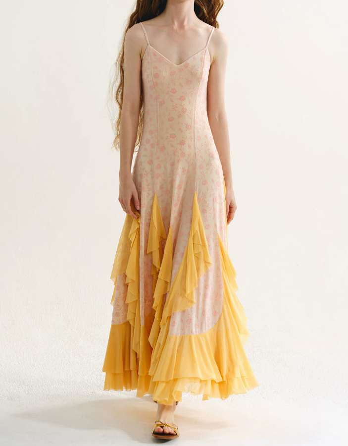 Veloura Mesh Blossom Dress
