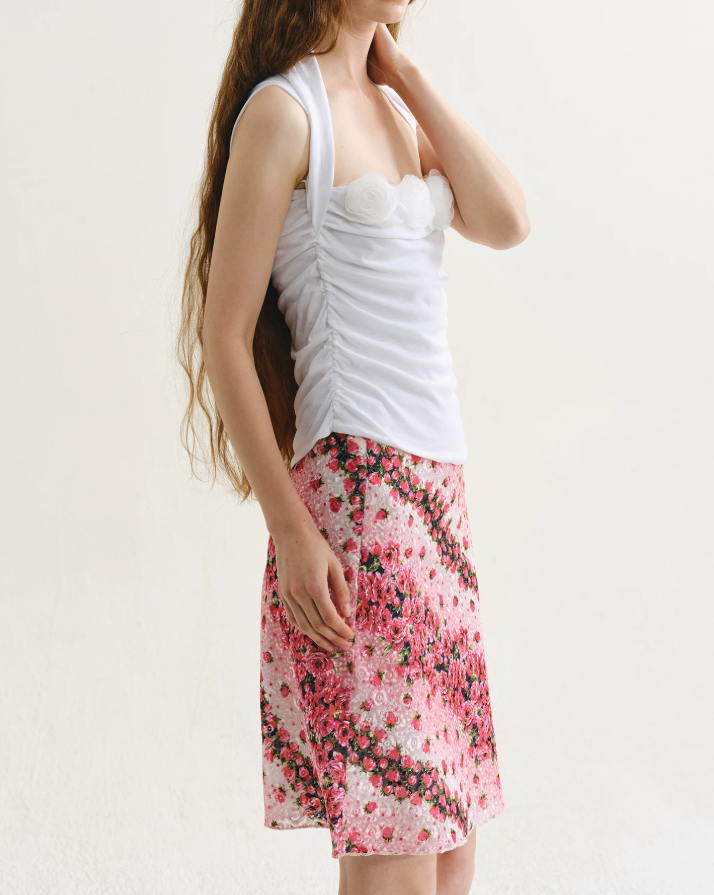 Rosalie Rose Print Mini Skirt