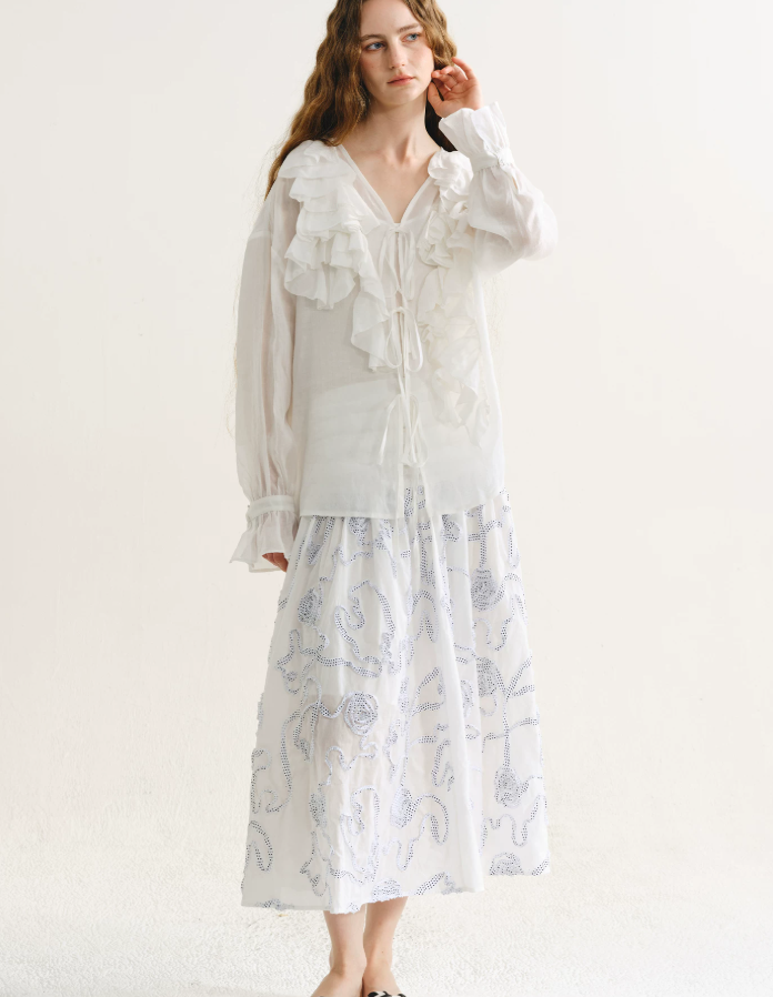 Valentina Ribbon Rose Skirt
