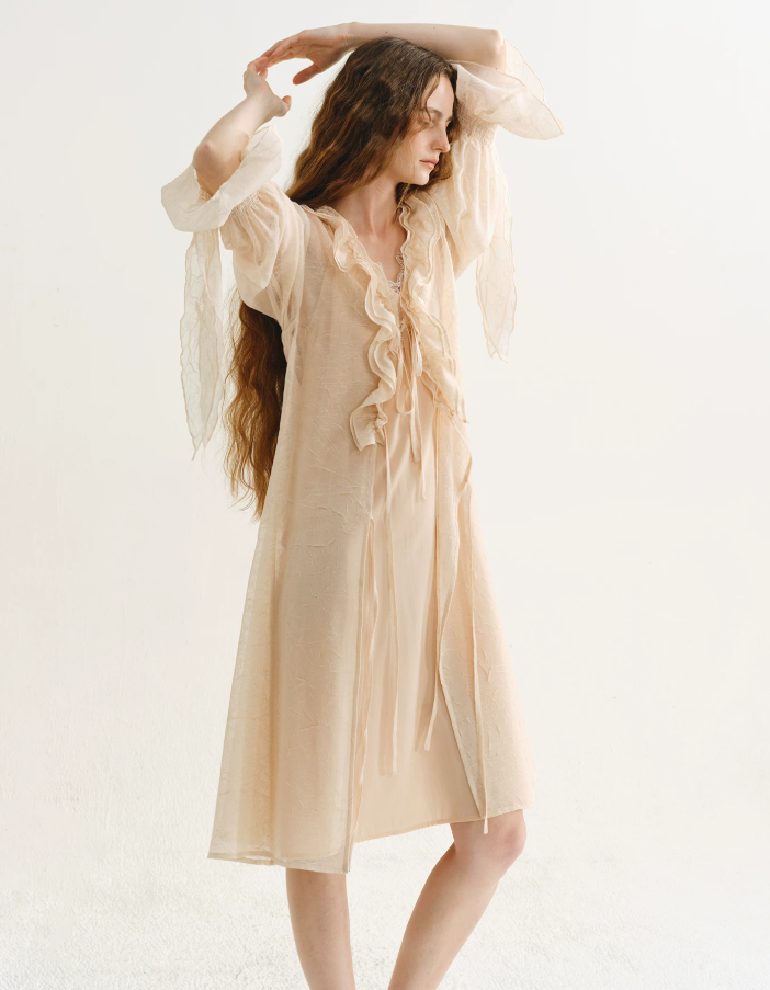 Celina Shimmer Pleated Dress Set
