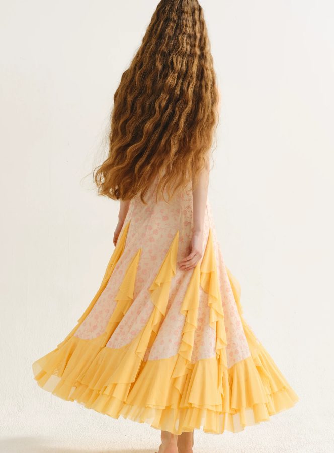 Veloura Mesh Blossom Dress