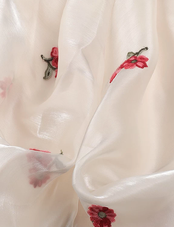 Rosette Embroidered Corset Dress