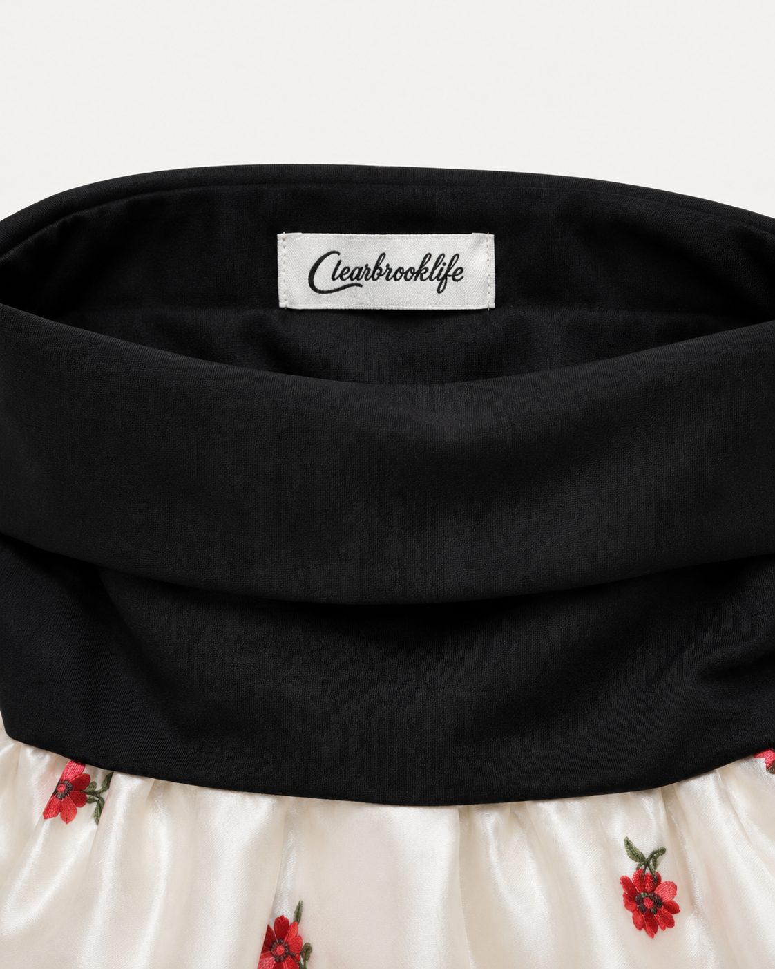 Rosette Embroidered Corset Dress